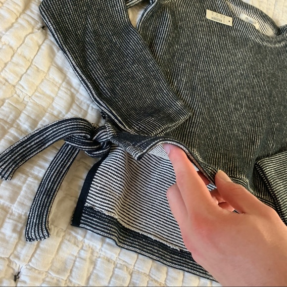 NWT Madewell French Rib Side-Tie Pullover - Picture 8 of 13